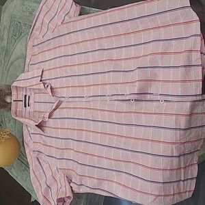 RW&CO MEN'S SHORT SLEEVE COTTON COLARED SHIRT LIKE NEW XL